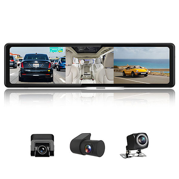 2.5K Touch Screen Carplay Mirror Dash Camera DVR with ADAS G