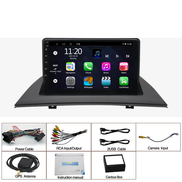 Android Car Stereo for BMW X3 Single Din Car Radio with Tesla Touch Screen