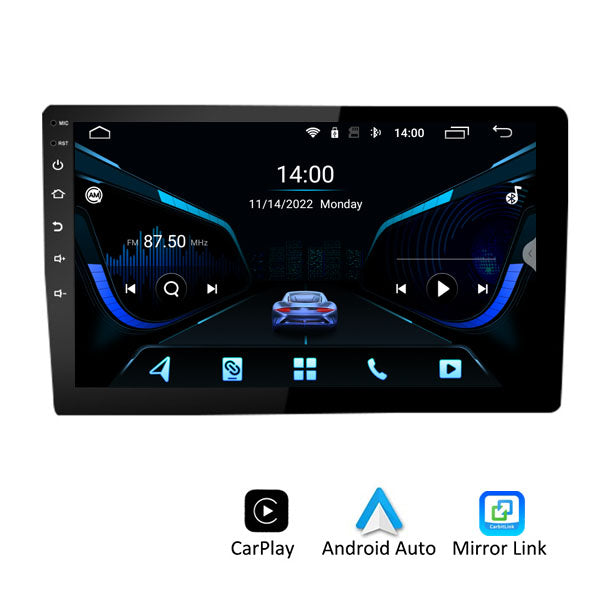[Actualización inalámbrica] Radio de coche doble DIN con Apple CarPlay  inalámbrico y Android Auto, Bluetooth, enlace de espejo de teléfono,  pantalla