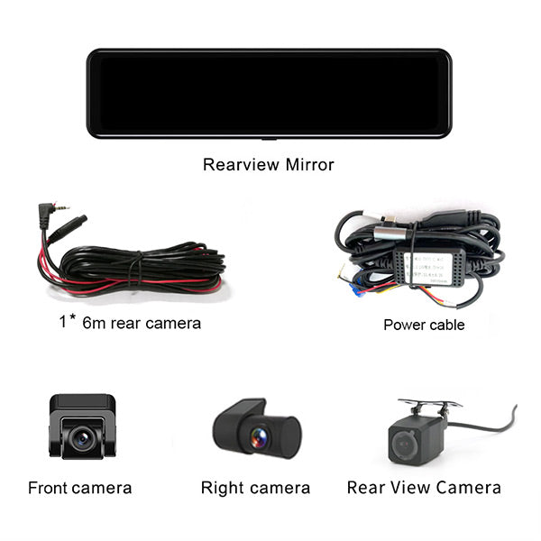 Binize Rearview Mirror Dash Cam with CarPlay & Android Auto——T70