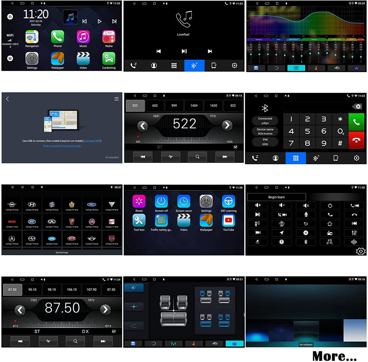 Radio de coche inalámbrica CarPlay de 10 pulgadas Binize con aplicación de duplicación de teléfono
