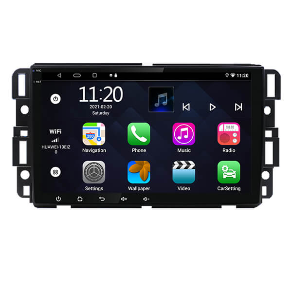 Double Din Android Car Stereo for GMC Enclave Hummer H2 with Wireless CarPlay