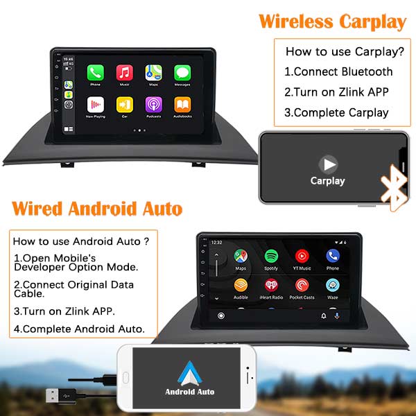 Android Car Stereo for BMW X3 8 Inch Single Din Android Apple CarPlay Headunit