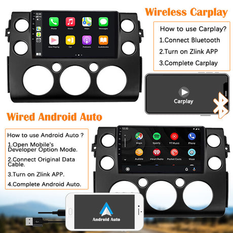 Binize 9 Inch Android 10 Car Stereo Apple CarPlay for FJ CRUISER