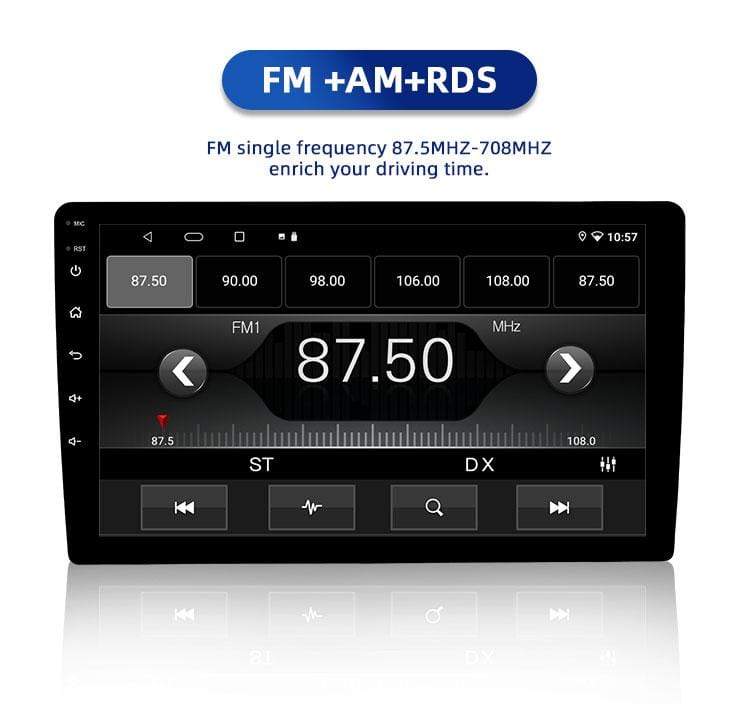 Binize 10 inch Binzie Android 10 Car Radio with Apple Carplay and Android Auto, 10 Inch Touch Screen Double Din Multimedia ,AM,FM,RDS,DSP,GPS Navigation,Bluetooth,Wifi,Backup Camera Input,Mirror Link