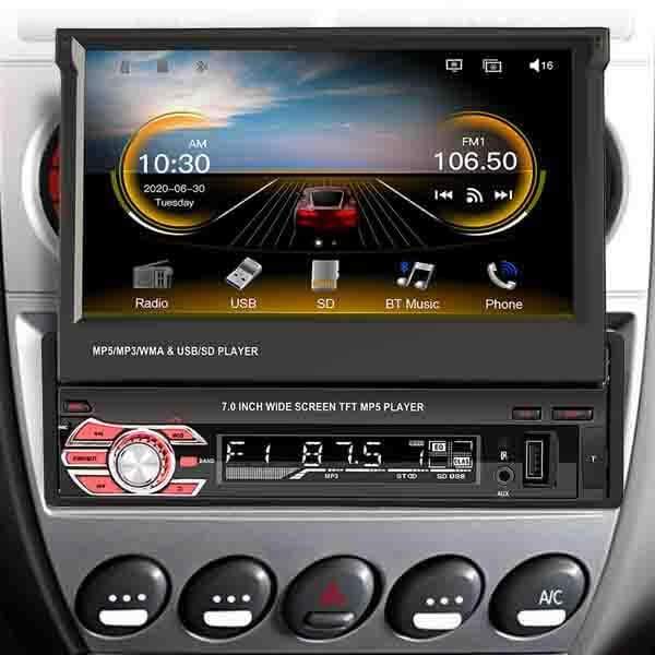 7 Inch Android Single DIN Flip Out Screen Car Stereo BlueTooth Radio –  Binize