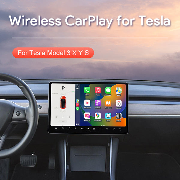 WIRELESS APPLE CARPLAY / ANDROID AUTO ADAPTER FOR TESLA CARS