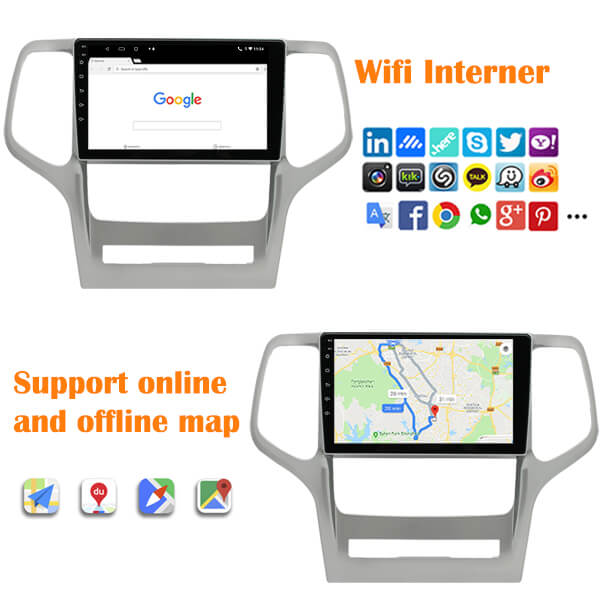 Binize 2008- 20013 Jeep Grand Cherokee 9 Inch 2 din android radio