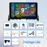 Car Stereo Radio for Mercedes Benz C-Class W204 S204 2006-2011 with Wireless Carplay & Android Auto 9-Inch Touchscreen FM Bluetooth 5G WiFi GPS Navigation Mirror Link SWC AHD Camera
