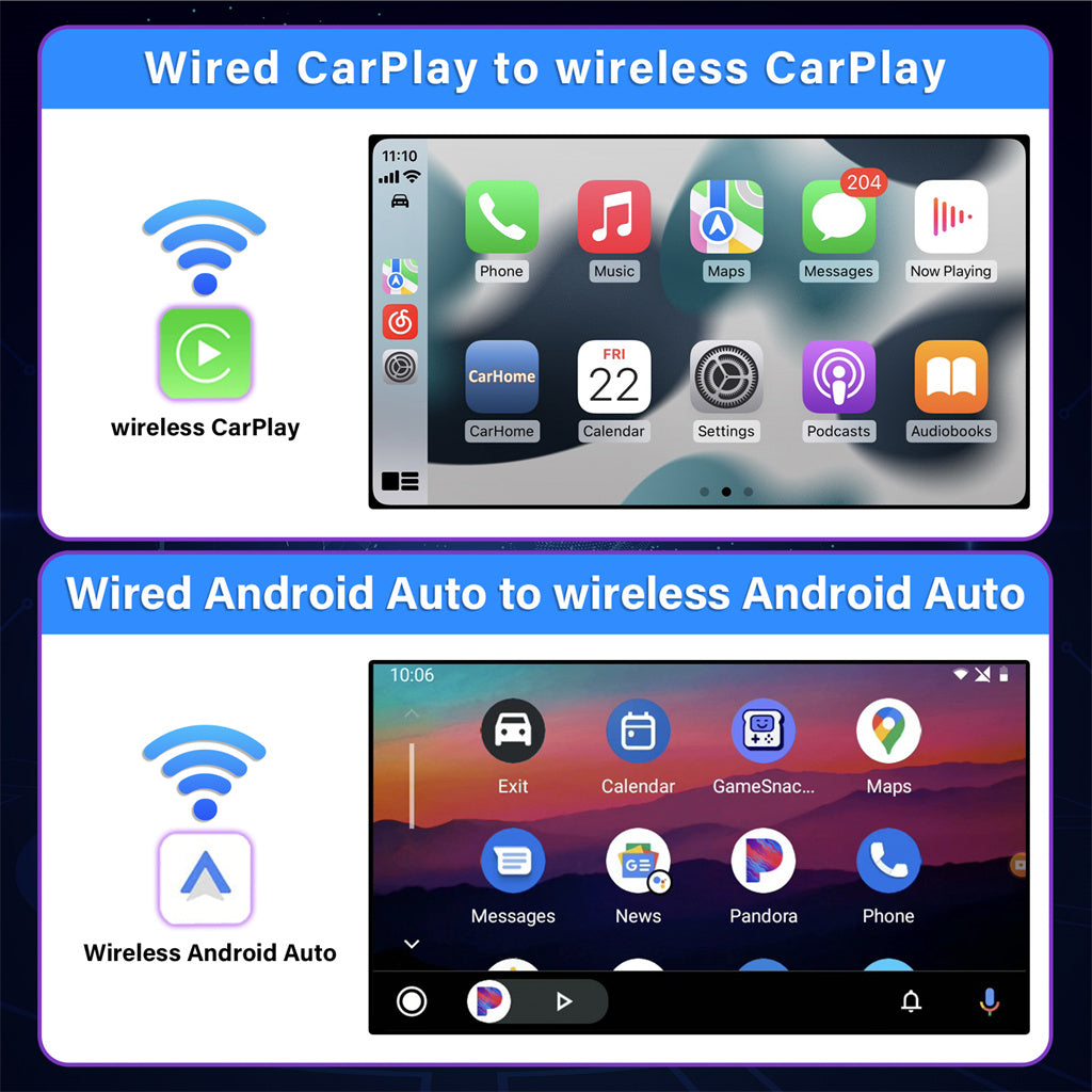Wireless Android Auto/Carplay Adapter for Cars with Wired Carplay/Android Auto