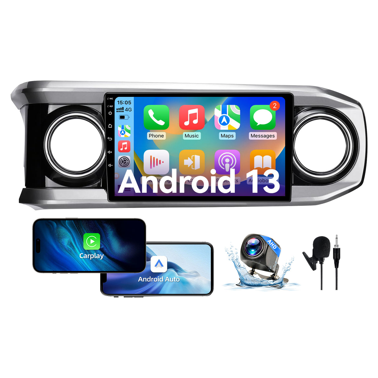 BINIZE Android 13 Car Stereo Compatible with Toyota Tacoma 2016-2022 Radio