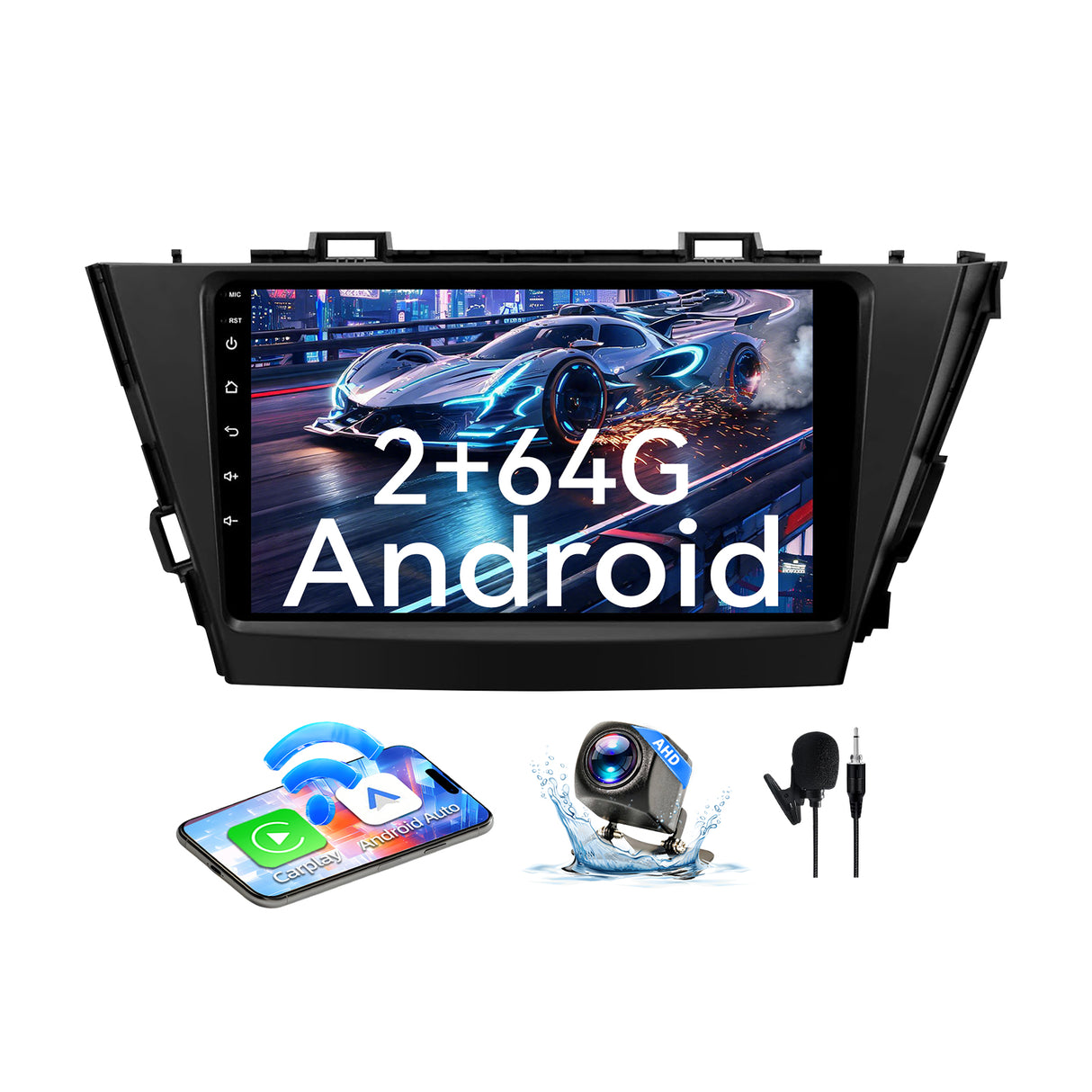Android 13 Car Stereo Radio for Toyota Prius V Alpha 2012-2017 with Wireless CarPlay & Android Auto, 9-Inch Touchscreen Head Unit Bluetooth GPS SWC RCA Back Camera