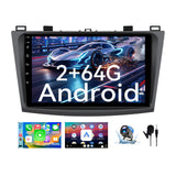 Android 13 Car Stereo Radio for Mazda 3 2010-2013 with Wireless CarPlay & Android Auto, 9-Inch Touchscreen GPS BT 5GWIFI FM SWC