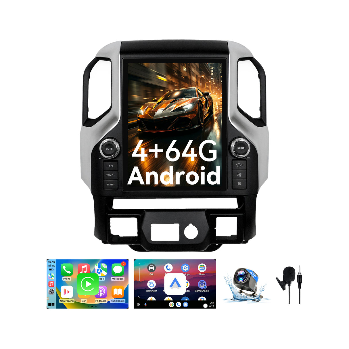 Car Stereo Radio 8-Core Qualcomm CPU, with Android Auto Wireless Carplay for Chevy Silverado 2019-2021 Upgrade 2K Touchscreen Bluetooth WiFi GPS DSP AM FM Head Unit (only fit original 8inch with BOSE)
