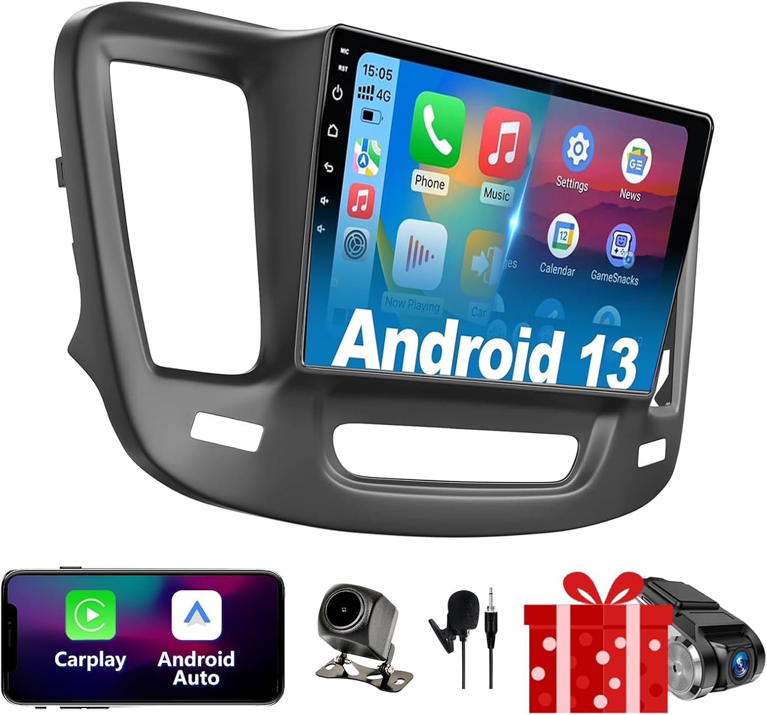 Android 13 Car Stereo for Chrysler 200 200C 200S 2015-2019, 9
