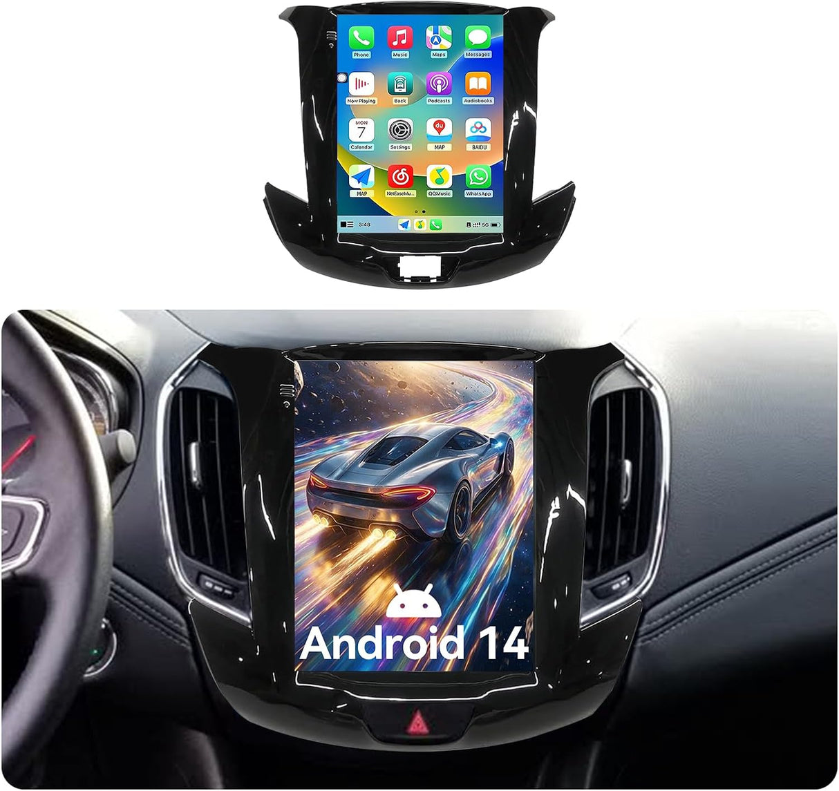 Car Stereo for Chevrolet Cruze 2016-2018 Upgrade Wireless CarPlay & Android Auto AHD Backup Camera GPS SWC FM WiFi Bluetooth