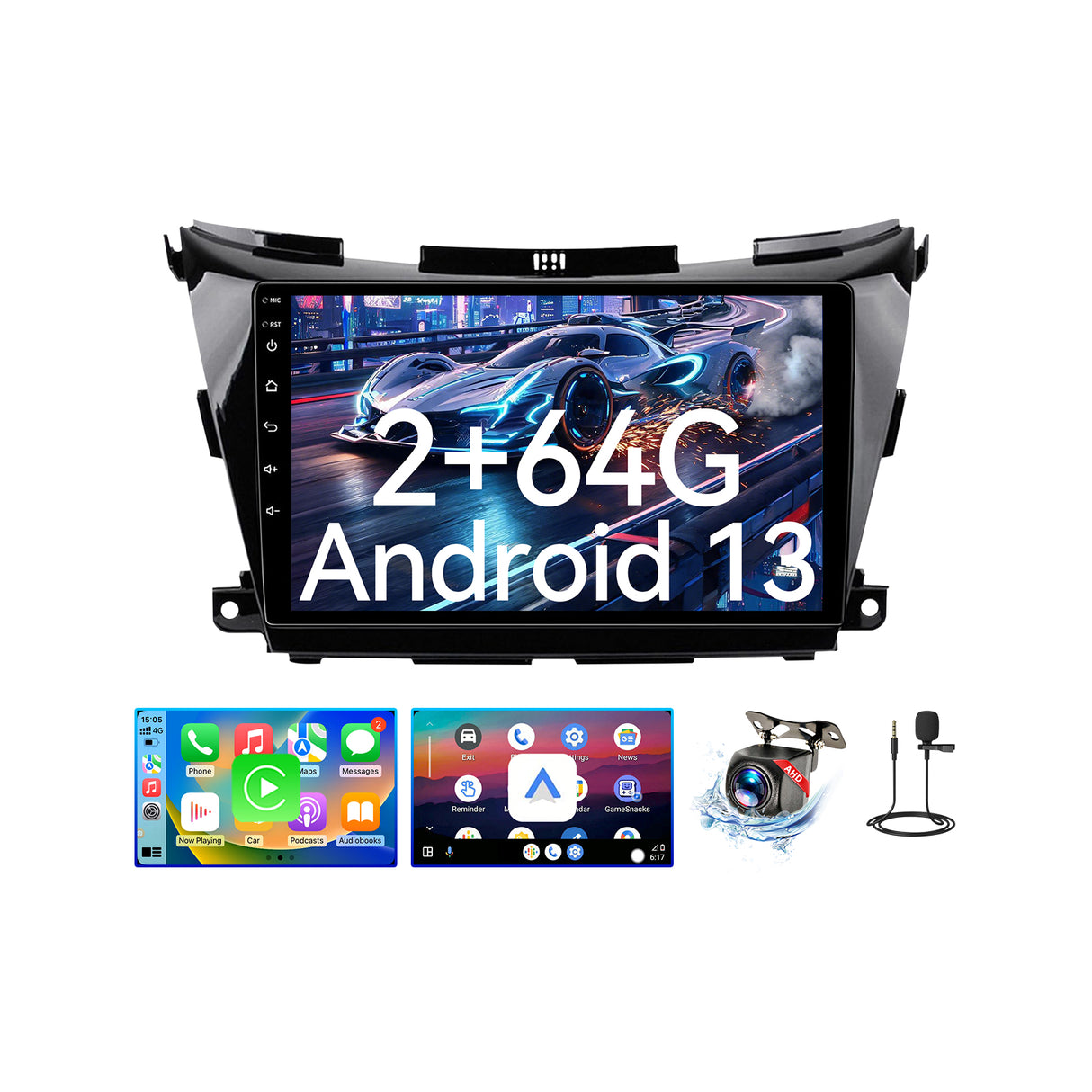 Car Stereo Radio for Nissan Murano Z52 2014-2020 with Wireless CarPlay & Android Auto 10.1-Inch Touch Screen GPS Mirror Link Bluetooth SWC Backup Camera