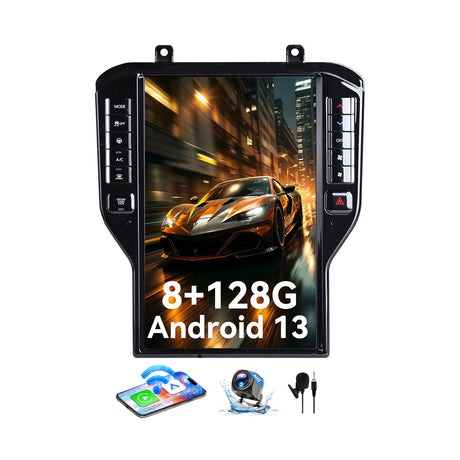 Car Stereo for Ford Mustang 2015-2021 Upgrade Wireless CarPlay & Android Auto AHD Backup Camera GPS SWC FM WiFi Bluetooth