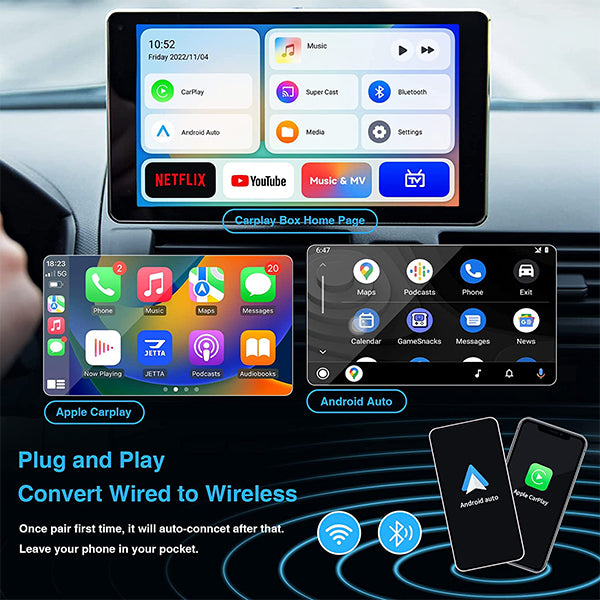 Binize Best CarPlay Wireless Adapter with HDMI for OEM CarPlay