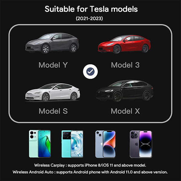 Binize Plug&Play Wireless CarPlay BOX for Tesla Model X/Y/3/S
