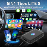 Lite S Wireless Dongle CarPlay Android auto Android Ai Box Wireless Adatper for Netfilx Youtube  Spotify HD Output