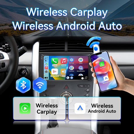 Car Stereo for Ford Edge 2010 2011 2012 2013 2014 Upgrade Wireless CarPlay & Android Auto AHD Backup Camera GPS SWC FM WiFi Bluetooth