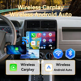 Car Stereo for Jeep Compass 2007-2009 Upgrade Wireless CarPlay & Android Auto AHD Backup Camera GPS SWC FM WiFi Bluetooth