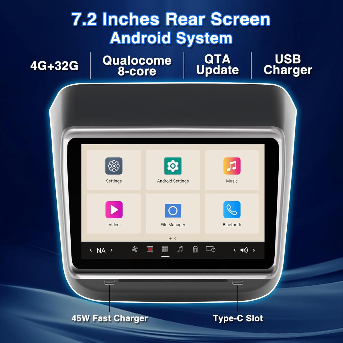 Tesla Rear Monitor 7.2 Inch Tesla Rear Screen for Model 3 & Model Y with CarPlay – Binize