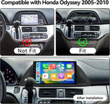 Car Stereo for Honda Odyssey 2005-2010 Supports Wireless Carplay Android Auto  Bluetooth, WiFi, USB, Backup Camera