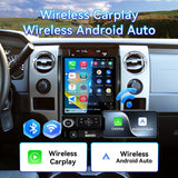 Car Stereo Radio for Ford F150 2009-2012 with Wireless CarPlay & Android Auto, T-Style 12.1" Touchscreen, 8 Core 4+64GB, Mirror Link WiFi Bluetooth FM DSP SWC Backup Camera