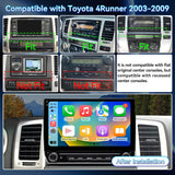 Car Radio Stereo for Toyota 4Runner 2003-2009 Wireless CarPlay & Android Auto GPS Navigation FM Radio Upgrade Bluetooth HD Backup Camera