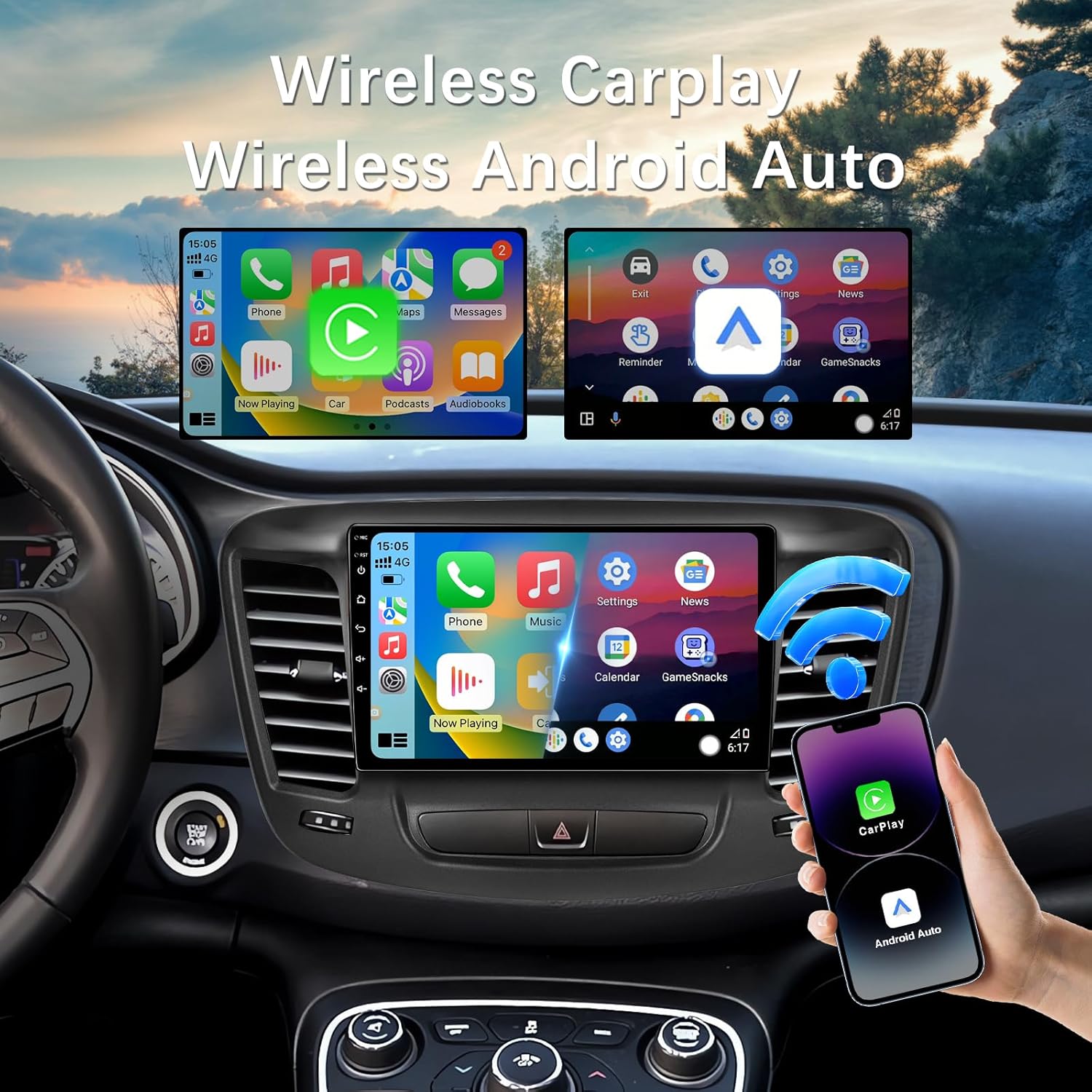 Android 13 Car Stereo for Chrysler 200 200C 200S 2015-2019, 9