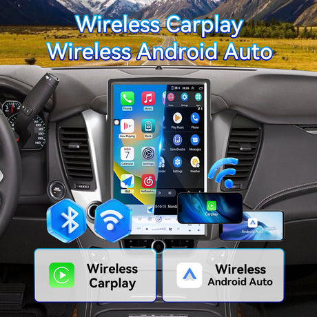 Android 13 Car Stereo Radio 8-Core Qualcomm CPU for Chevrolet Suburban Tahoe GMC Yukon 2014-2020 (OEM 8 Inches) with Wireless CarPlay & Android Auto 14.5-Inch IPS Touch Screen GPS 4G/WiFi