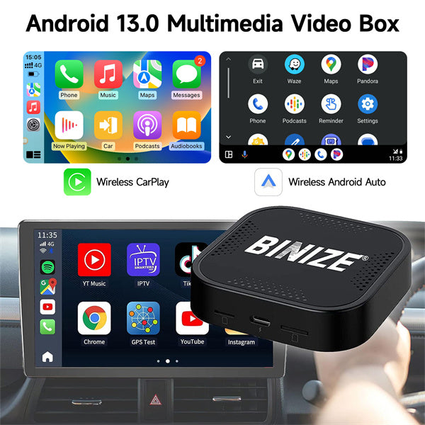 Android 13 CarPlay Ai Box for Toyota Tundra 2023 2024 – Binize