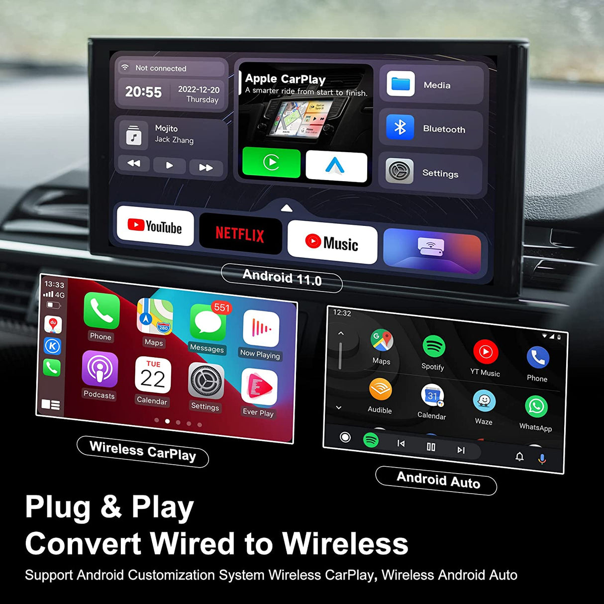 Binize Magic Box CarPlay Streaming a su coche para sistema de coche OEM