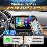 Car Stereo for Jeep Compass 2017-2020 Upgrade Wireless CarPlay & Android Auto AHD Backup Camera GPS SWC FM WiFi Bluetooth