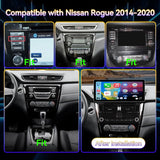 Car Stereo Radio with Android Auto Wireless Carplay for Nissan Rogue 2014-2020  Upgrade 2K Touchscreen Bluetooth WiFi GPS DSP AM FM Head Unit