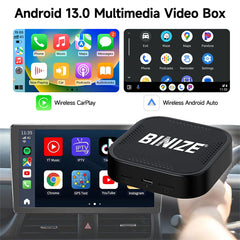 Binize Android 13 CarPlay Wireless Magic BOX with YouTube Netflix