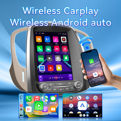 Android 13 Car Stereo Radio Compatible with Buick Lacrosse 2009 2010 2011 2012 9.7" Touch Screen with CarPlay & Android Auto GPS Navigation Bluetooth FM Backup Camera 2GB+64GB Radio Upgrade