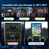 Car Radio Stereo Compatible with Jeep Wrangler JK 2011-2017, Touch Stereo with Wireless CarPlay Android Auto GPS WiFi Bluetooth Backup Camera