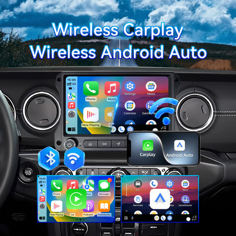 Car Stereo Radio for Jeep Wrangler JL & Gladiator JT 2018-2022 with Wireless CarPlay & Android Auto 10-Inch Touchscreen BT 5G WiFi/4G LTE FM/AM Radio