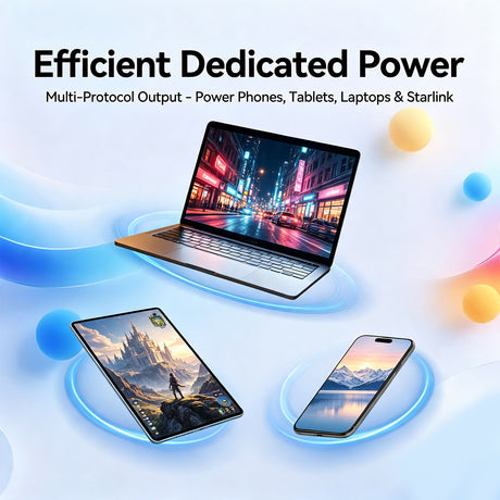 Dedicated Outdoor Power Supply for Starlink Mini Battery Mount with 166Wh and 45000mAh
