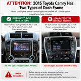 Car Stereo for US-spec Toyota Camry 2012-2015 Upgrade Wireless CarPlay & Android Auto AHD Backup Camera GPS SWC FM WiFi Bluetooth