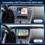 Car Stereo Radio for Toyota Prius 2010-2015 Qualcomm Chipset with Wireless CarPlay & Android Auto WiFi Bluetooth GPS FM RDS EQ SWC Upgrade 1080P Backup Camera