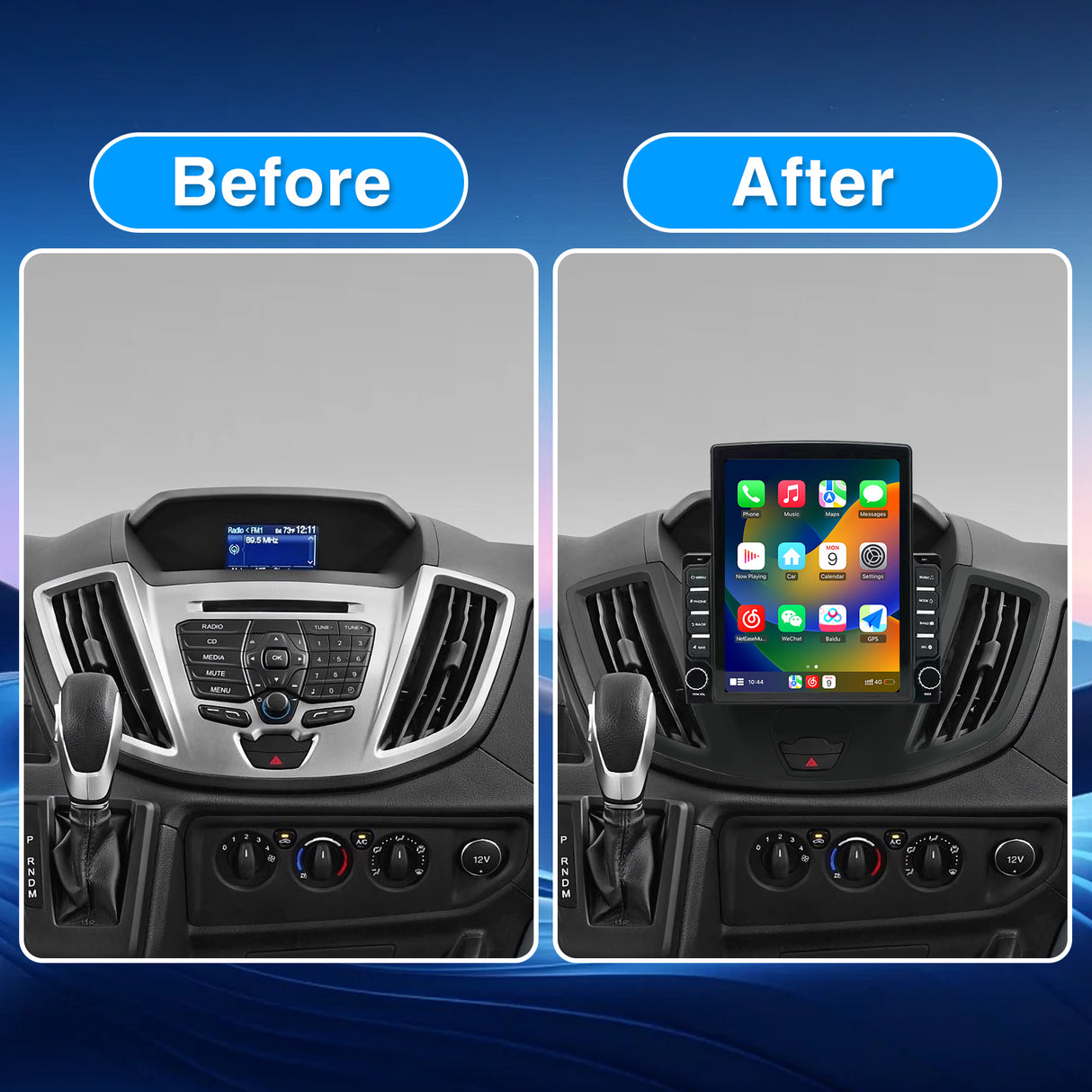 9.7" Android 13.0 Car Stereo Radio Upgrade Compatible with Ford Transit Connect 2015-2018