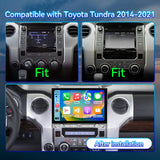 Car Stereo Radio for Toyota Tundra 2014-2021 with Wireless CarPlay & Android Auto 11.5 inch IPS Touchscreen BT FM AM DSP GPS SWC Backup Camera