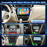 Car Stereo Radio for Nissan Murano Z52 2014-2020 with Wireless CarPlay & Android Auto 10.1-Inch Touch Screen GPS Mirror Link Bluetooth SWC Backup Camera