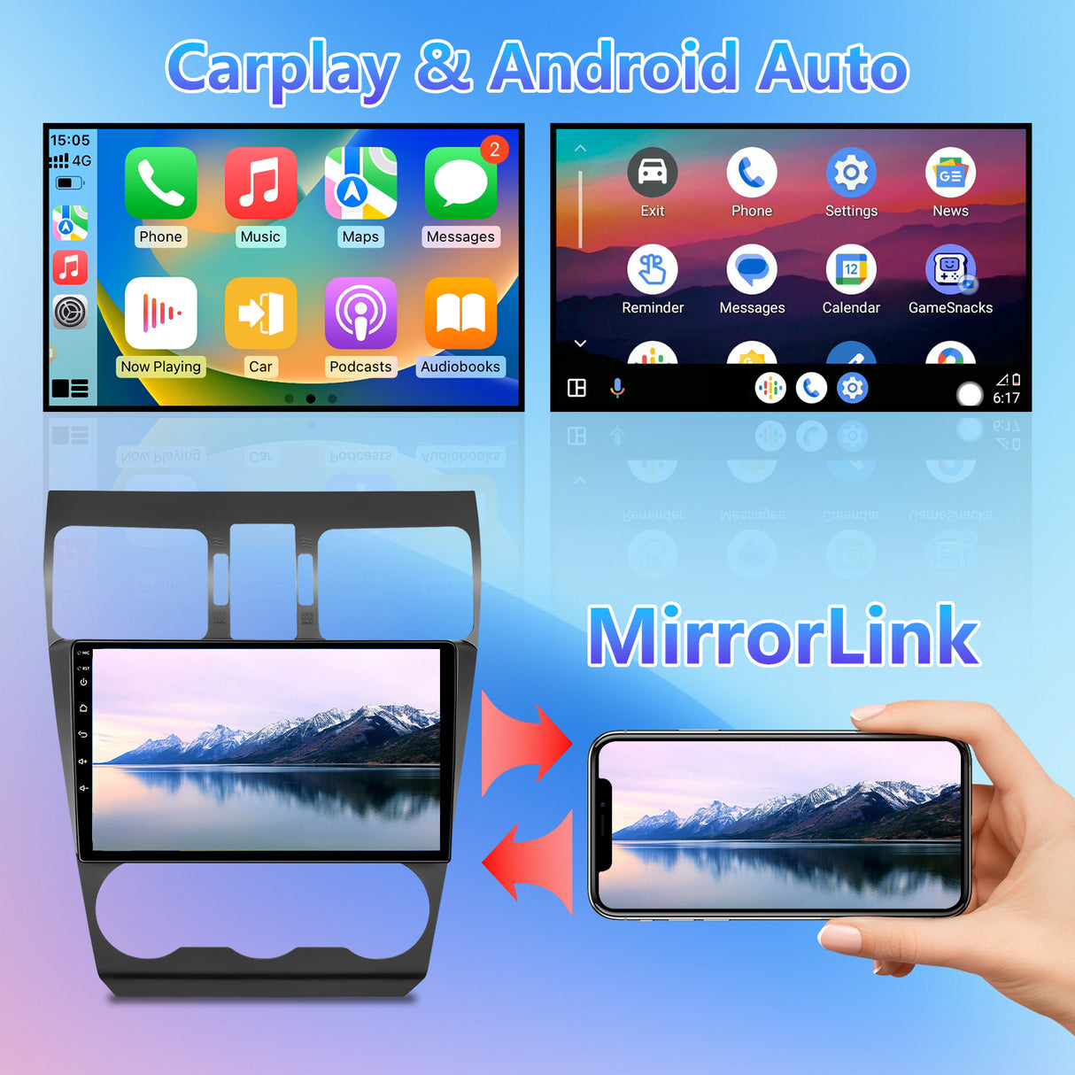 Android 13 Car Stereo Radio Compatible with Subaru Forester WRX Impreza STi Crosstrek 2016-2018