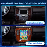 Car Stereo Radio for Chevy Silverado Tahoe Suburban 2007-2013 with Wireless CarPlay & Android Auto Tesla‑style Vertical Screen 5G WiFi GPS Navigation 1080P Camera