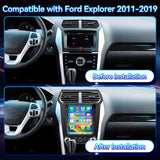 Android 13 Car Stereo Radio for Ford Explorer 2011-2019 with Wireless CarPlay & Android Auto 9.7-Inch Screen GPS WiFi Bluetooth FM SWC AHD Backup Camera